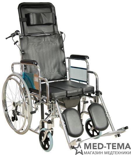 Кресло-коляска инвалидная FS204BJG (MK-C010-46) с туалетным устройством
